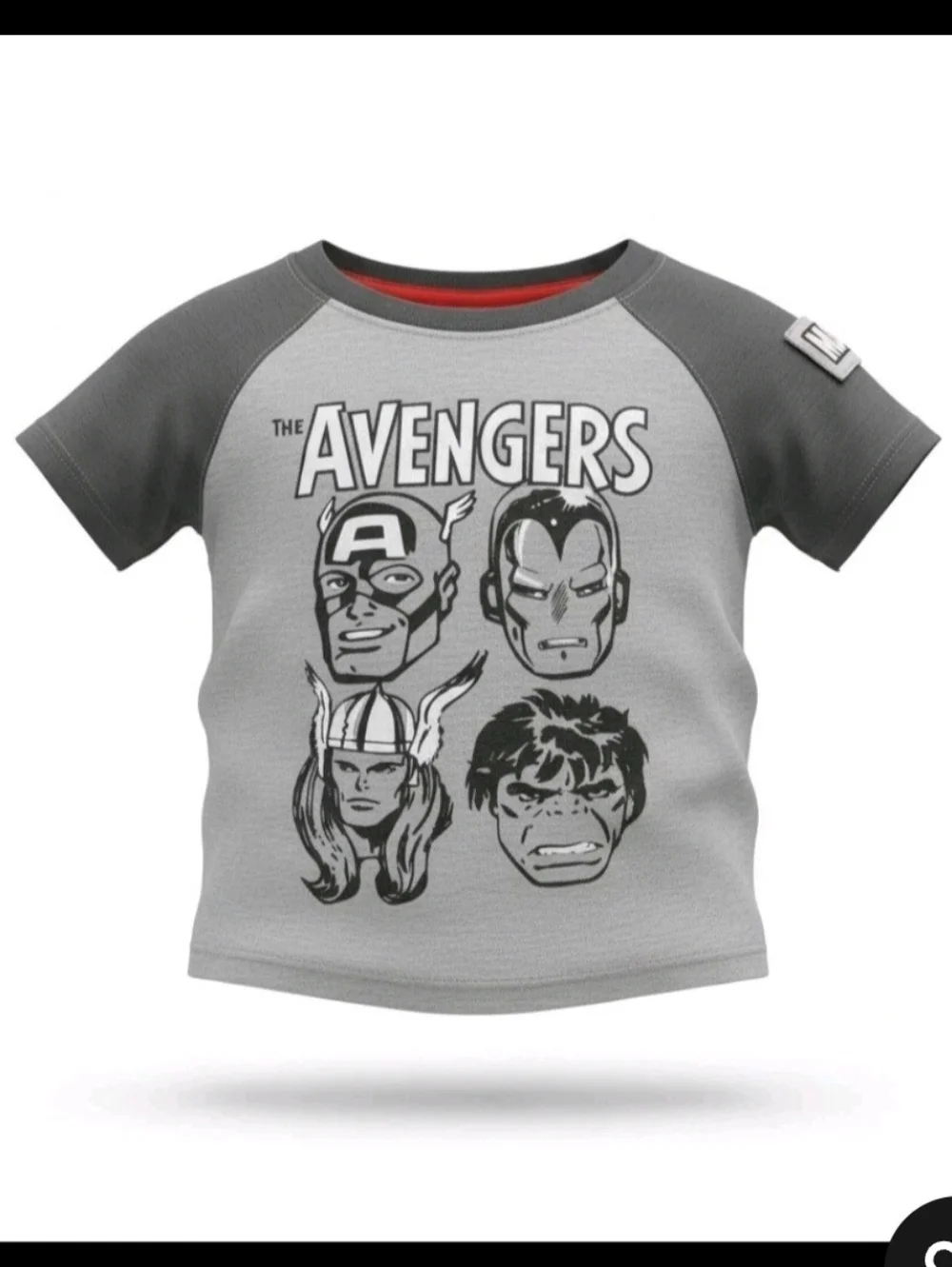 Marvel Avengers Boys Gray Tee EUC Size 3T